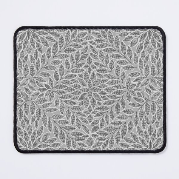 Item preview, Simple Diamond Leaf Linework - Grey and White designed and sold by TigaTiga.