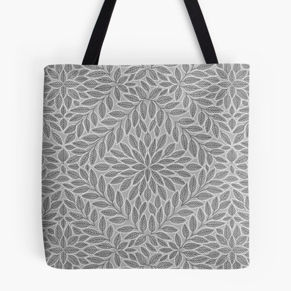 Item preview, Simple Diamond Leaf Linework - Grey and White designed and sold by TigaTiga.
