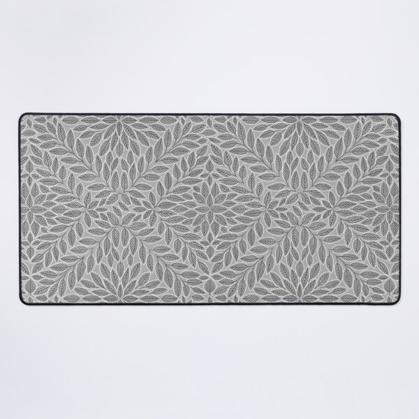 Item preview, Simple Diamond Leaf Linework - Grey and White designed and sold by TigaTiga.