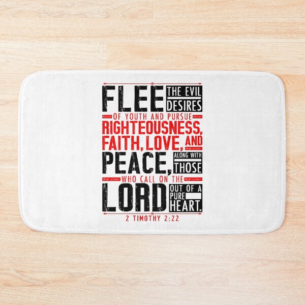 Item preview, 2 Timothy 2:22 Flee The Evil Desires Of Youth designed and sold by plushism.
