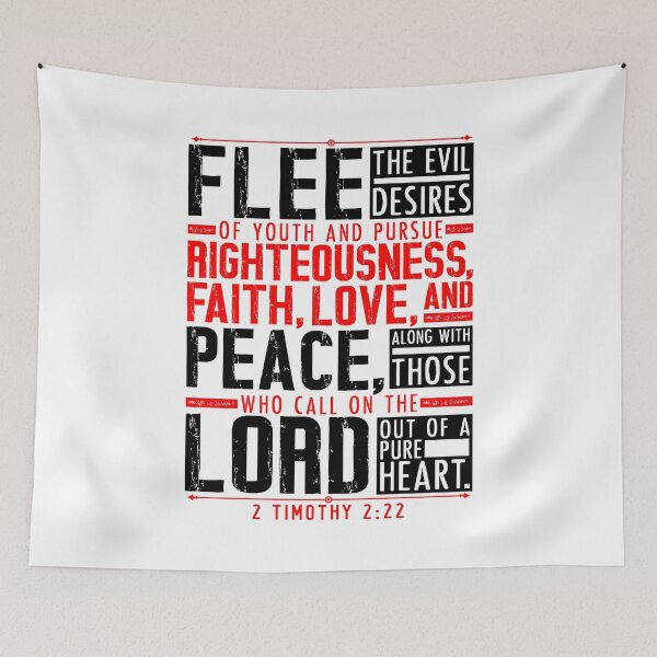 Item preview, 2 Timothy 2:22 Flee The Evil Desires Of Youth designed and sold by plushism.