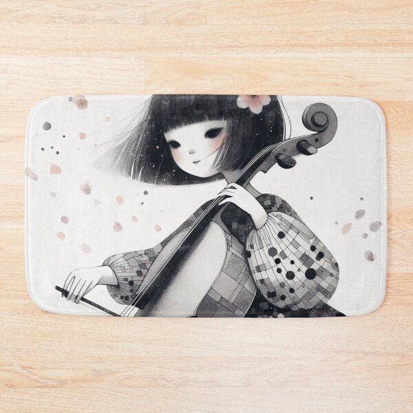 Item preview, Melancholy Girl Playing a Cello.  designed and sold by Beyondnote-Art.