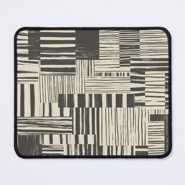 Item preview, Graphic Warm Cream and Charcoal Abstract Brushstroke Cheater Quilt designed and sold by micklyn.