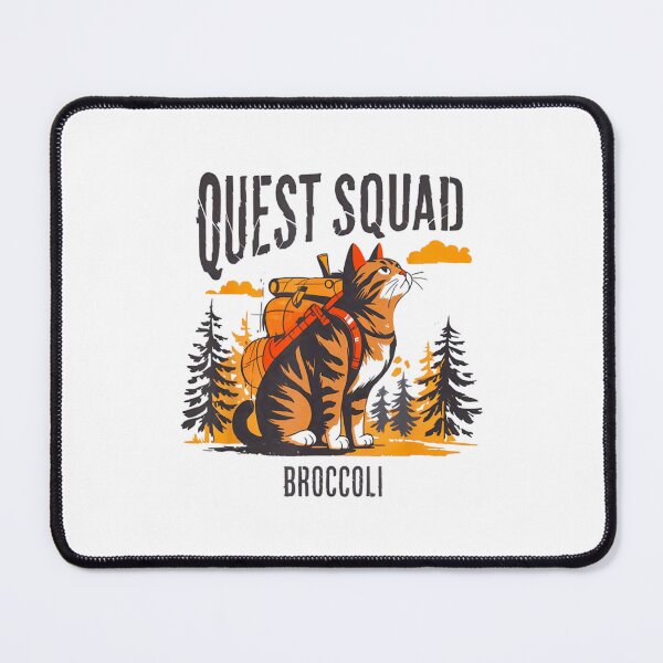 Item preview, Funny Distressed Cat Quest Fantasy Squad Broccoli Adventure designed and sold by FantasyFablesC.