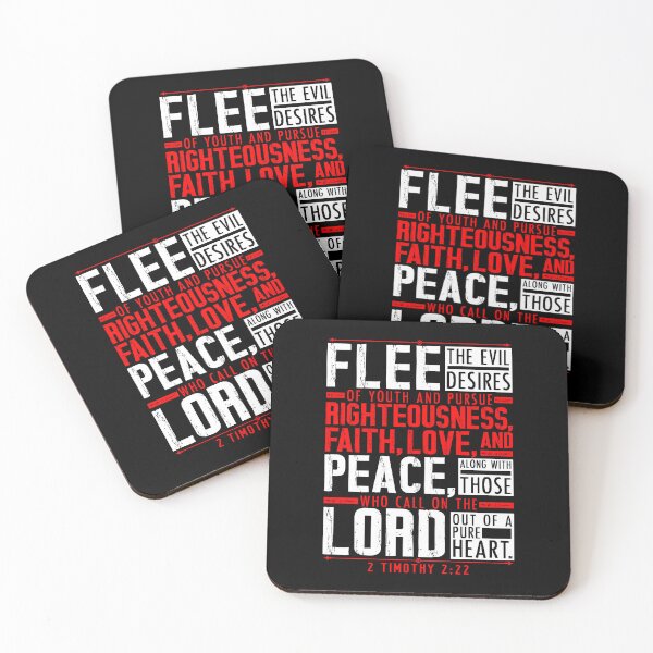 Item preview, 2 Timothy 2:22 Flee The Evil Desires Of Youth designed and sold by plushism.