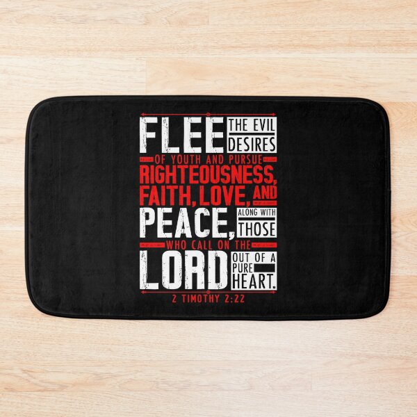 Item preview, 2 Timothy 2:22 Flee The Evil Desires Of Youth designed and sold by plushism.
