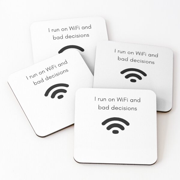 Artikelvorschau, Ich laufe mit WLAN und schlechten Entscheidungen entworfen und verkauft von ComfyHomeAFS.