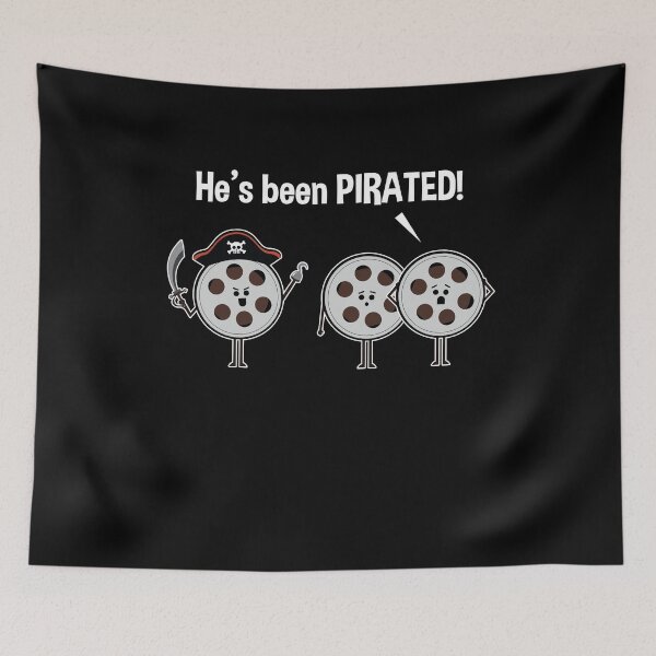 Item preview, He's Been Pirated Movie Projector Film Graphic designed and sold by SassyYetClassy.