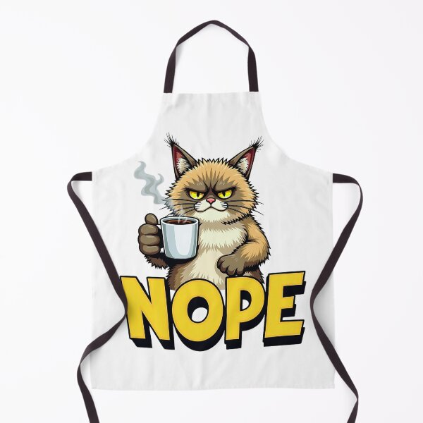 Item preview, grumpy cat meme Grumpy Cat Drinking Coffee Nope Grumpy Cat designed and sold by SlocifieShop.