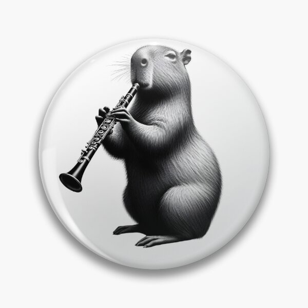 Item preview, Capybara Playing Clarinet Clarinetist Clarinet Player designed and sold by Kimberley King Art  King Art.