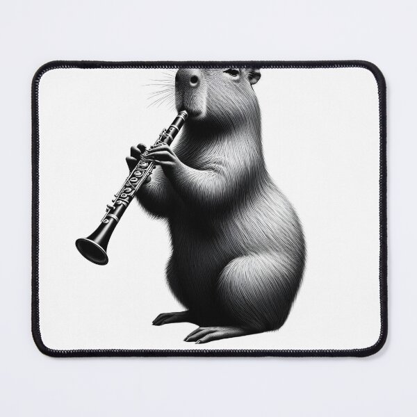 Item preview, Capybara Playing Clarinet Clarinetist Clarinet Player designed and sold by Kimberley King Art King Art.
