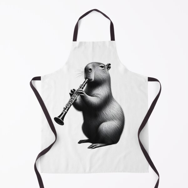 Item preview, Capybara Playing Clarinet Clarinetist Clarinet Player designed and sold by Kimberley King Art King Art.