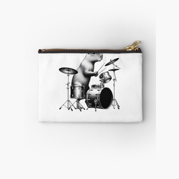 Item preview, Capybara Playing Drums Drumkit Player Drummer designed and sold by Kimberley King Art  King Art.