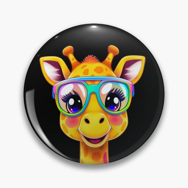 Item preview, Trendy Giraffe with Rainbow Glasses designed and sold by RSFineArtsShop.
