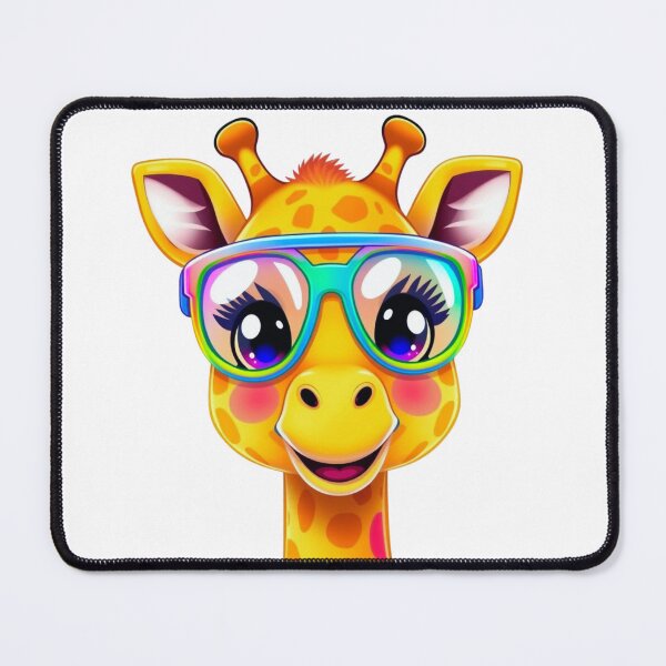 Item preview, Trendy Giraffe with Rainbow Glasses designed and sold by RSFineArtsShop.
