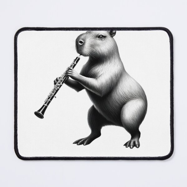 Item preview, Capybara Playing Oboe Oboist Oboe Player designed and sold by Kimberley King Art  King Art.