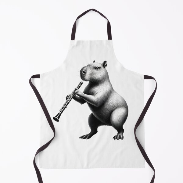 Item preview, Capybara Playing Oboe Oboist Oboe Player designed and sold by Kimberley King Art King Art.