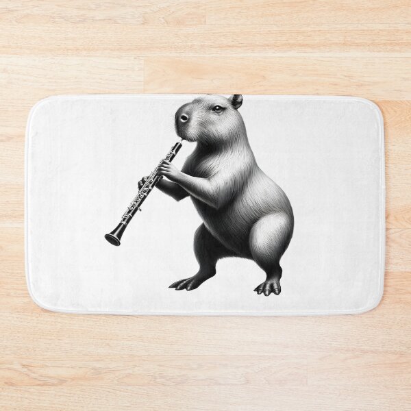Item preview, Capybara Playing Oboe Oboist Oboe Player designed and sold by Kimberley King Art  King Art.