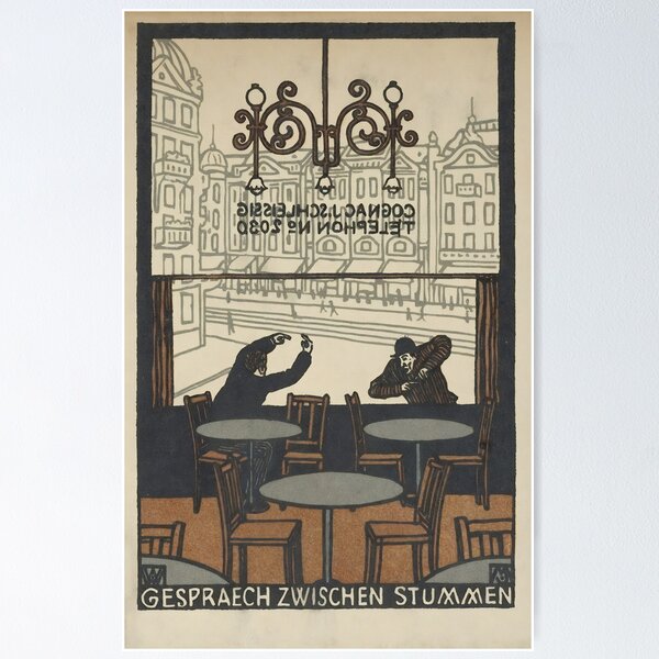 Item preview, Cafe Interior Postcard by the Wiener Werkstatte designed and sold by LornaDraw.