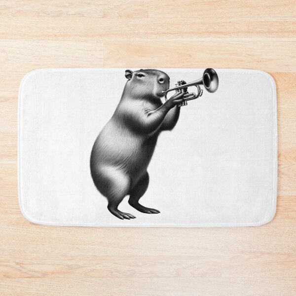 Item preview, Capybara Playing Trumpet Trumpetist Trumpet Player designed and sold by Kimberley King Art  King Art.