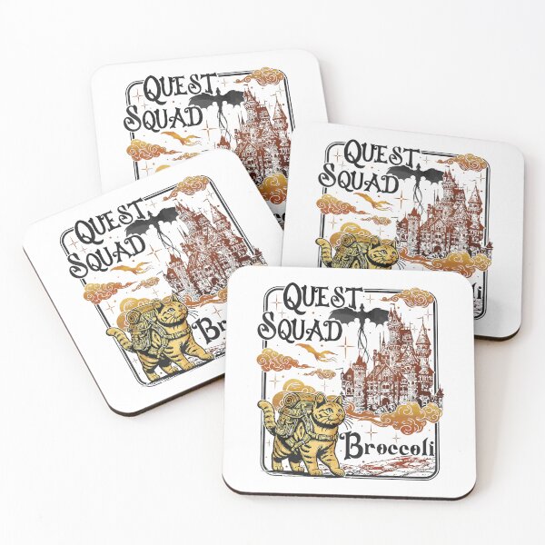 Item preview, Quest Fantasy Squad Broccoli Funny Cat Animal designed and sold by FantasyFablesC.
