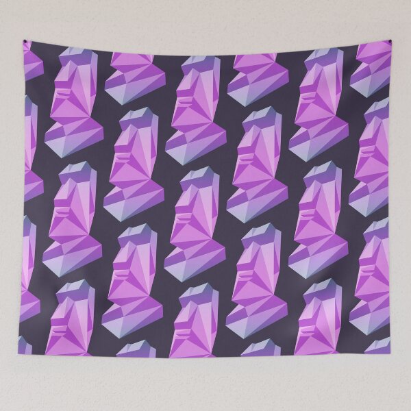 Item preview, Easter Island Moai Head in Polygonal Style designed and sold by xiukab.