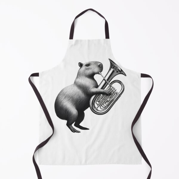 Item preview, Capybara Playing Tuba Tubaist Tuba Player designed and sold by Kimberley King Art King Art.