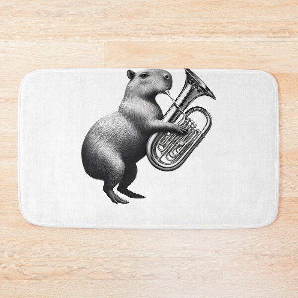 Item preview, Capybara Playing Tuba Tubaist Tuba Player designed and sold by Kimberley King Art  King Art.