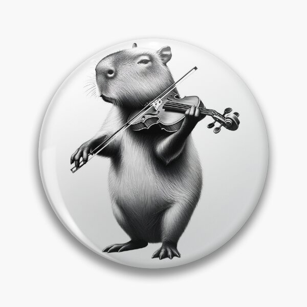 Item preview, Capybara Playing Violin Violist Violin Player designed and sold by Kimberley King Art  King Art.