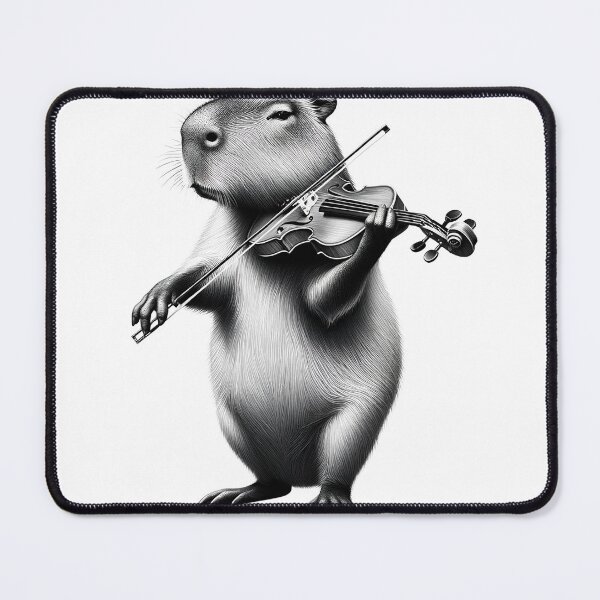 Item preview, Capybara Playing Violin Violist Violin Player designed and sold by Kimberley King Art  King Art.