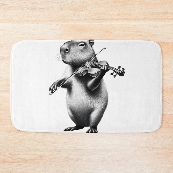 Item preview, Capybara Playing Violin Violist Violin Player designed and sold by Kimberley King Art  King Art.