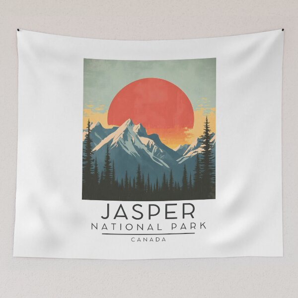 Item preview, A Vintage Illustration of Jasper National Park - Canada  designed and sold by GoodOldVintage.