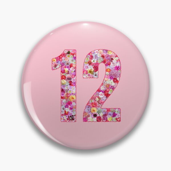 Item preview, Number 12 With Flowers designed and sold by TheSassyNoble.