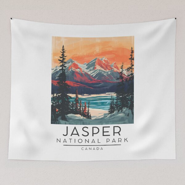 Item preview, A Vintage Illustration of Jasper National Park - Canada  designed and sold by GoodOldVintage.