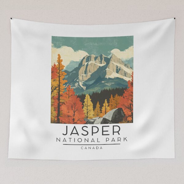 Item preview, A Vintage Illustration of Jasper National Park - Canada  designed and sold by GoodOldVintage.