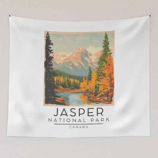 Item preview, A Vintage Illustration of Jasper National Park - Canada  designed and sold by GoodOldVintage.
