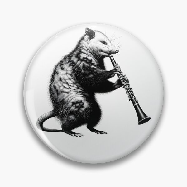 Item preview, Vintage Possum Opossum Playing Clarinet Clarinetist Clarinet Player designed and sold by Kimberley King Art  King Art.