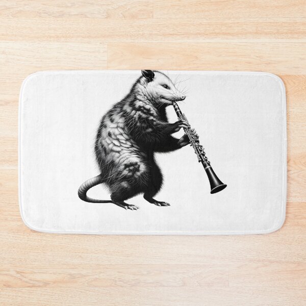 Item preview, Vintage Possum Opossum Playing Clarinet Clarinetist Clarinet Player designed and sold by Kimberley King Art  King Art.