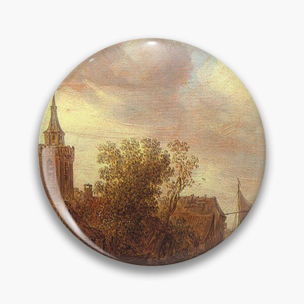 Item preview, River View with Church and Farmhouse designed and sold by tomorrowsart.