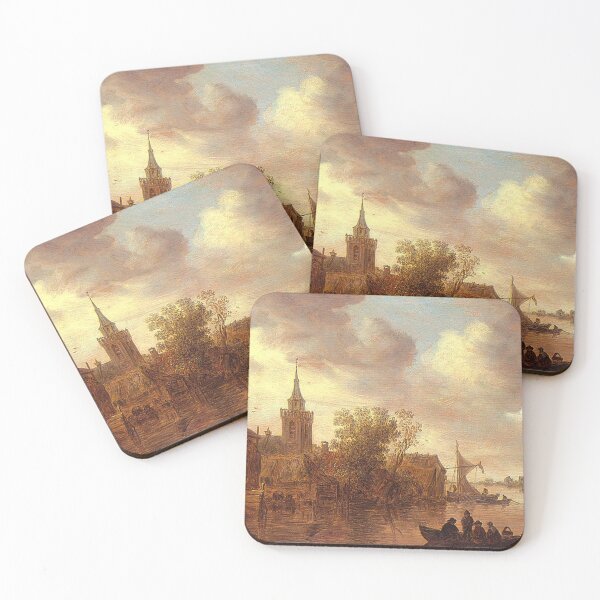 Item preview, River View with Church and Farmhouse designed and sold by tomorrowsart.