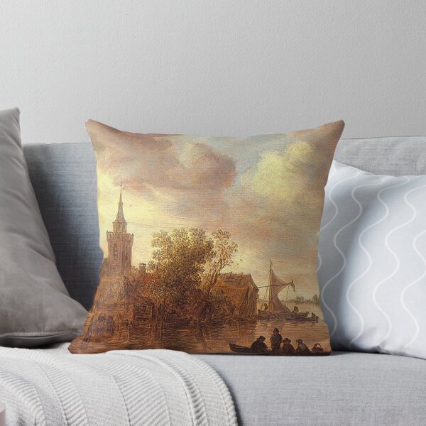 Item preview, River View with Church and Farmhouse designed and sold by tomorrowsart.