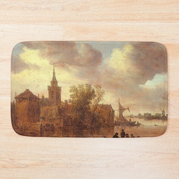Item preview, River View with Church and Farmhouse designed and sold by tomorrowsart.