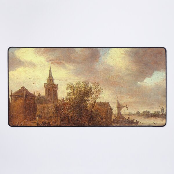 Item preview, River View with Church and Farmhouse designed and sold by tomorrowsart.