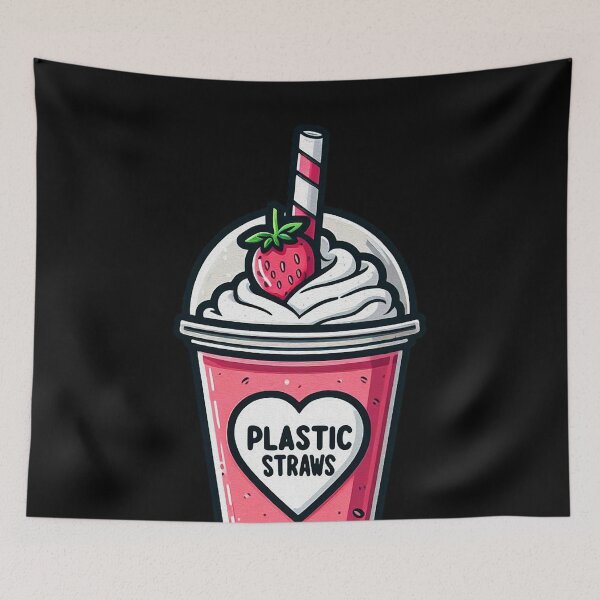 Item preview, Strawberry Frappuccino With A Plastic Straw designed and sold by plushism.