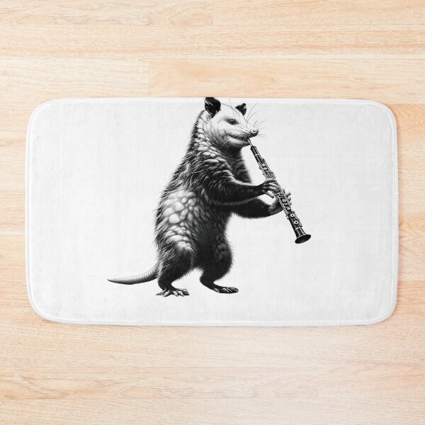 Item preview, Vintage Possum Opossum Playing Oboe Oboist Oboe Player designed and sold by Kimberley King Art  King Art.