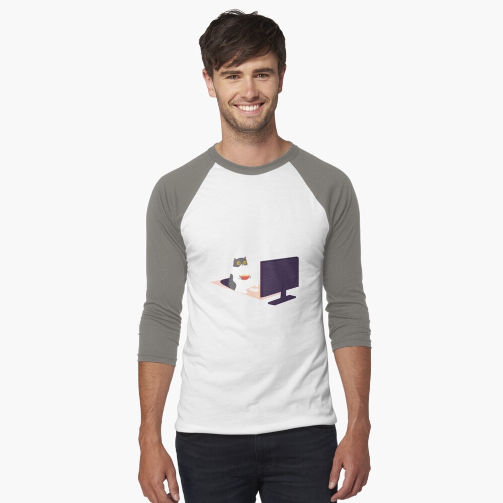 Item preview, Baseball ¾ Sleeve T-Shirt designed and sold by cartoonbeing.