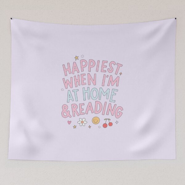 Item preview, Happiest when I'm at home and reading designed and sold by mayralejandrat.