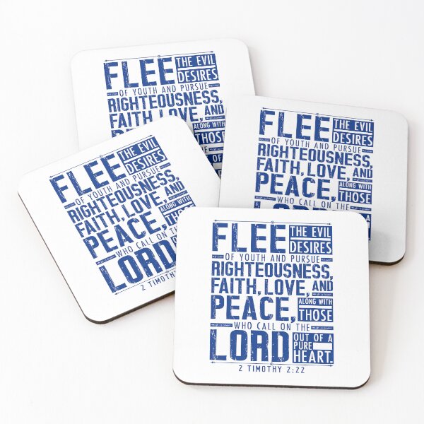 Item preview, 2 Timothy 2:22 Flee The Evil Desires Of Youth designed and sold by plushism.