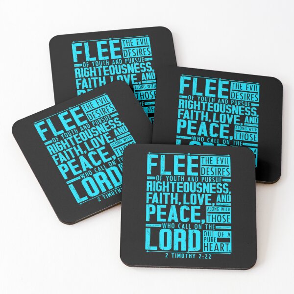 Item preview, 2 Timothy 2:22 Flee The Evil Desires Of Youth designed and sold by plushism.