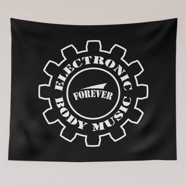 Item preview, Electronic Body Music Forever EBM Gear Black V2 Outline designed and sold by lathspell.